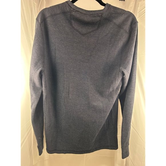 Eddie Bauer Crew Neck‎ Pullover Waffle Knit Sweater Dark Gray Cotton Mens S - Picture 3 of 8